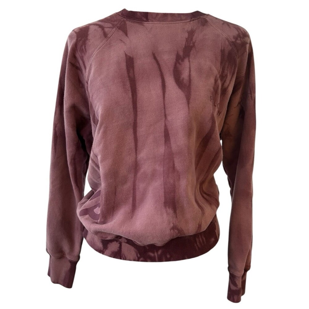 Spiritual Gangster Muted Mauve TieDye Crewneck Sweatshirt allover distressing XS